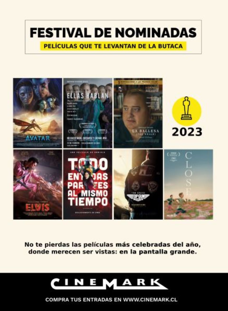 Regresa Festival de Nominadas al Oscar en Cinemark / Desde el jueves 2